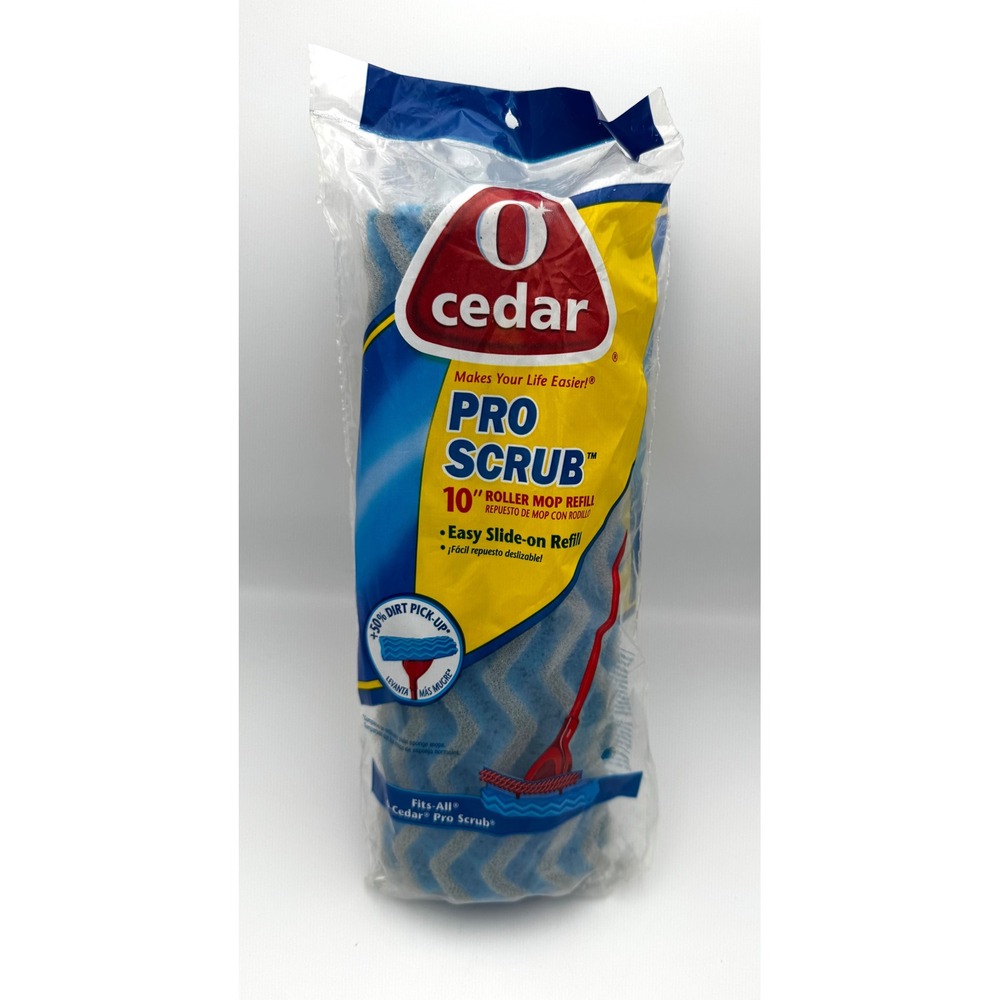 New O-Cedar Pro Scrub 10" Roller Mop Refill Wave Sponge Discontinued 2007 NOS
